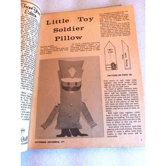 Lot of 2 Vintage Stitch N Sew Magazine Holiday Issues 1970 & 1971 Christmas - Picture 7 of 10